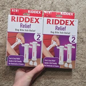 Riddex Relief Bug Bite Itch Relief Suction Tool Set of‎ 2 Boxes No Chemicals